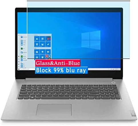 VAXSON ANTI -AZUL Blue Tempered Glass Screen Protector, compatível com a área visível da Lenovo Ideapad 3 15,6 , 9H Protetores