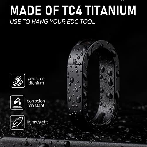 FEGVE Titanium Key Clip +Titanium 3 Mini Chave de Liberação Rápida Ringos +4 Anéis de Chave de Aço Anterior