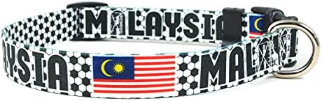 Colarinho de cachorro | Futebol | Futbol | Bandeira da Malásia | Xtra grande, grande, média, pequena, extra pequena | Feito