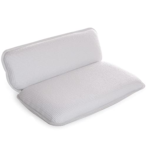 Almofado de banho almofadado sem deslizamento de bino com xícaras de sucção, almofadas de almofada de spa para o pescoço da banheira