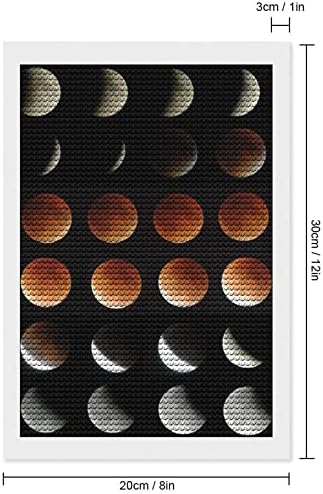 Lua Fase Lunar Eclipse Kits de pintura de diamante personalizados para adultos redondo broca completa 5D DIY por número