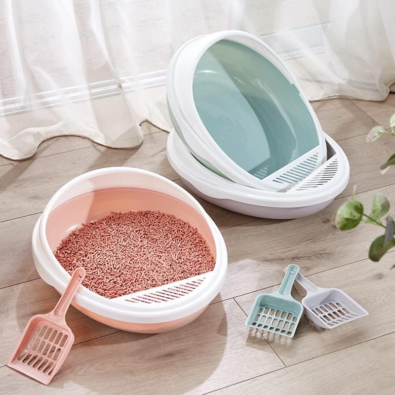 Caixa de areia de gatos top zlxdp para gatos para gatos anti-splash design semi-fechado gatos vaso sanitário durável com produtos de animais de estimação SCOOP