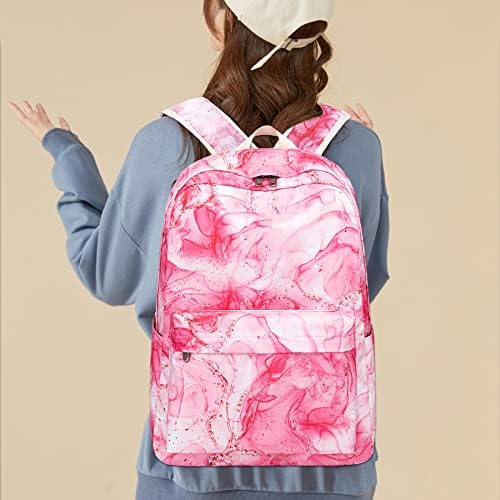 Mochila da Escola Camtop para meninas Teens Bookbag Set Tie Dye Kids Backpack 3 em 1, bolsas escolares com lanchonete lápis