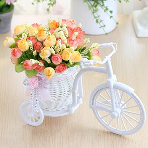 2023 Novas flores artificiais Rattan Bicycle Flowers Flores de seda Jardim nostálgicos Mini A