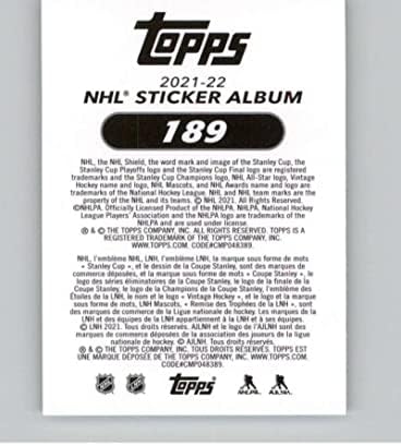 2021-22 adesivos Topps #189 Nathan Gerbe NM Columbus Blue Jackets NHL Hockey Sticker Trading Card