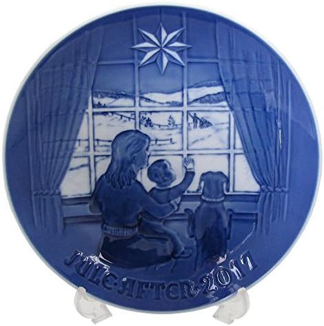 Bing & Grondahl 1021113 Christmas Plate 2017, esperando pelo papai