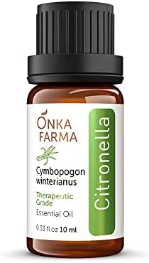 Onka FarmA de grau terapêutico Citronelle Cymbopogon Winterianus Oil Essential Oil - Melhor limpeza, produto de cuidados
