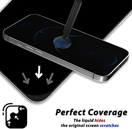 Dome Glass Whitestone Screen Protector para iPhone 13 Pro Max, Escudo de vidro de temperamento completo com tecnologia de dispersão