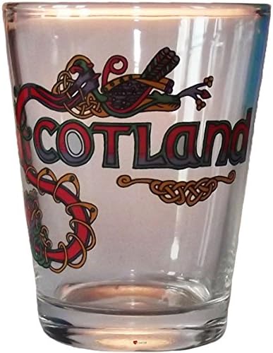 Presente escocês de vidro de vidro Highland Celtic Scotland Design Gift Shot Glass