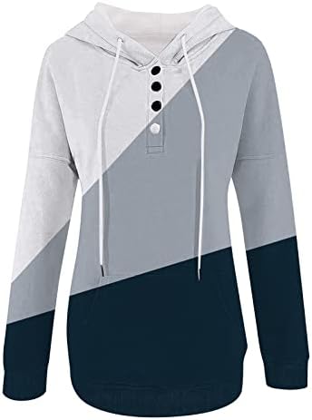 Polheitário feminino Pullover de manga longa casual com suéter impresso com capuz de suéter com capuz de capuz