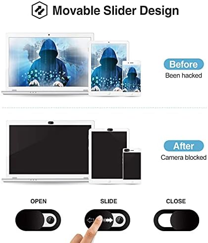 Procase Teal iPad Pro 11 Casa de casca dura Slim 2020 e 2018 Pacote com [6 pacote] Black Ultra Fin Webcam Slide para laptop