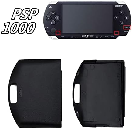 Substituição da caixa da capa da porta da porta da bateria para Sony PSP 1000 1001 1002 1003 Black Fat Black Novo