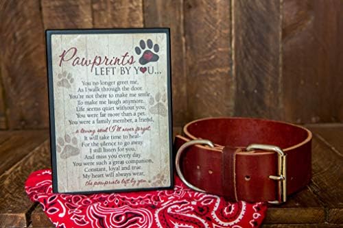 PAWPRINTS deixadas por sua placa memorial de animais de estimação - oferta de lembrança para o dono de animal de estimação