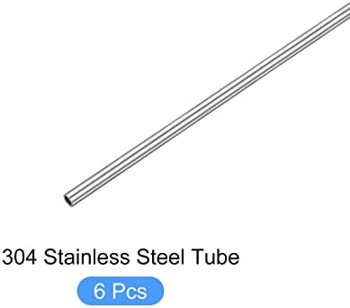 Metallixity 304 Tubo de aço inoxidável 6pcs, tubulação reta - para móveis para casa, máquinas