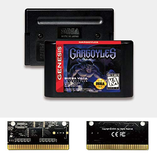 Aditi Gargoyles - USA Label Flashkit MD Electroless Gold PCB Card para Sega Genesis Megadrive Console