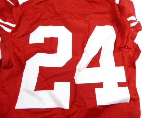 SAN FRANCISCO 49ers Shaun Draughn 24 Jogo emitido Red Jersey 40 DP35623 - Jerseys não assinados da NFL usada
