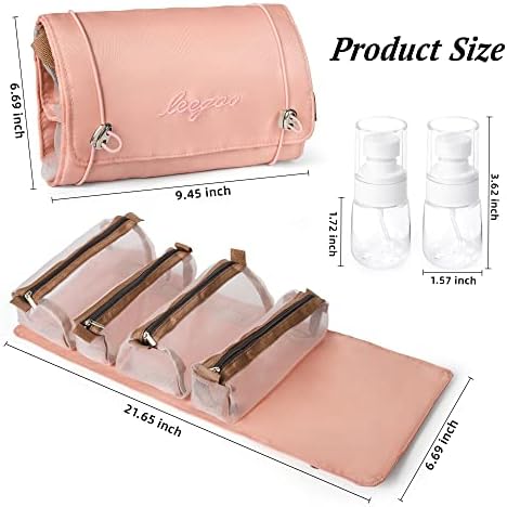 Sacos de cosméticos destacáveis ​​Shiyifly com 2 PCs Spray Dispenser Bottle Bottle Organizer Storage Makeup Sacag