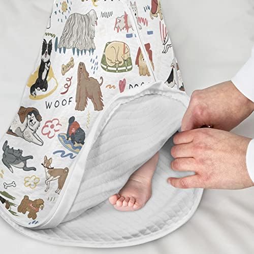 vvfelixl saco de sono para bebês recém-nascidos, cães animais de estimação engraçados cobertor vestível, saco de transição para bebês, traje de sono para criança 12-24 meses