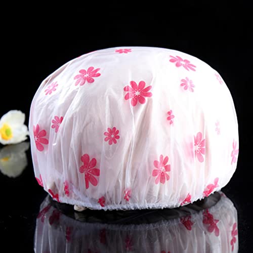 Chapéus femininos de Beavorty Chapéus femininos 12pcs Capas de chuveiro Disppionable Floral Bonnet Elastic Sleeping Sleep