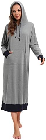 Vestidos de moletom de manga longa feminina ladiwanka