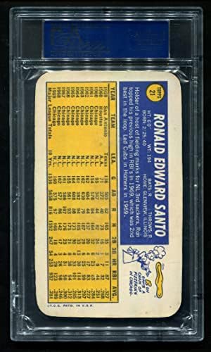 1970 Topps 21 Ron Santo Chicago Cubs PSA PSA 8,00 Cubs