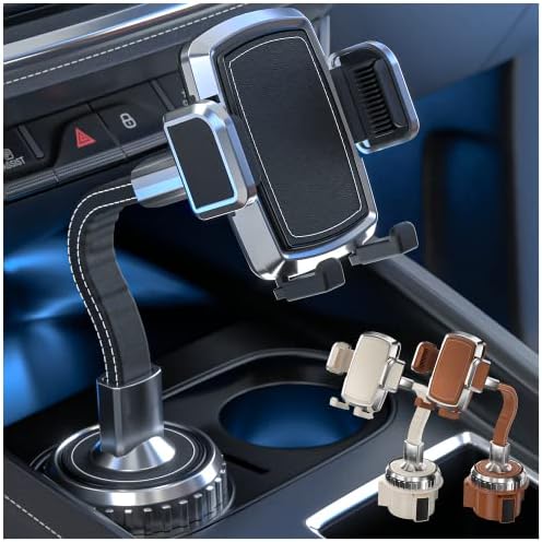 Bestrix Premium Leather Cup Suport Mount para carro, sem agitação, instalação fácil, rotação 360, compatibilidade universal com