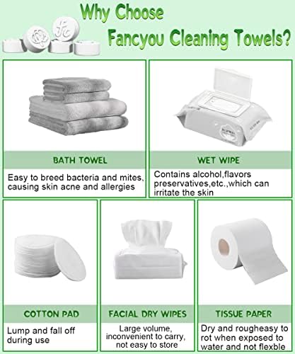 Fancyou Towel comprimido Towel 1000, espessura de papel higiênico comprimidos de papel biodegradável Toalha de face de