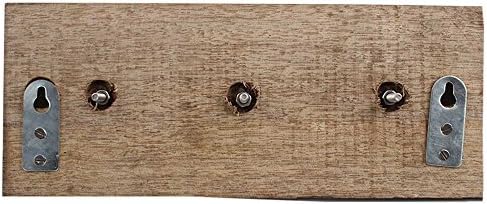 INDIANSHELL 3 PACK GOOK | Chaves penduradas dos ganchos -chave | Cabide de casaco turquesa para escritório | Ganchos de madeira para pendurar na parede | Hardware de ganchos de casaco lados com painéis [10,16 cm]