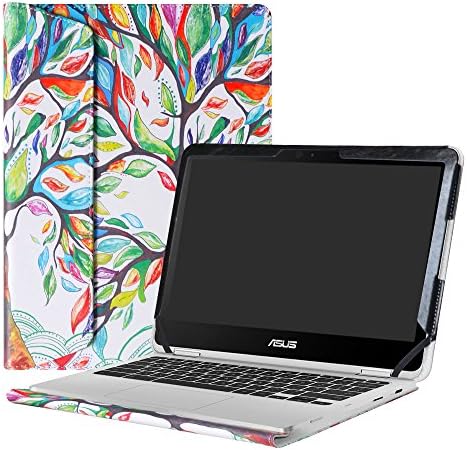 Capa de caixa de proteção ALAPMK para laptop de 12,5 ASUS Chromebook Flip C302CA, Árvore de amor