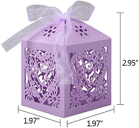 Lucky Monet 25/50/100pcs Love Heart Laser Cut Candy Box Box Caixa de chocolate para o casamento Favory Birther