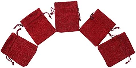 Alipis Kids Snack Bag 100 PCS bolsas de aniversário: Jóias de linho de linhas de linhas de linhas de linhas de linhas de linhas de linho desenham sachet e cores favorecem o festival de tecidos de tecidos de tecido