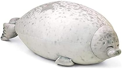 TIANMINJIEDM GREY SEAL PLUSH PLUSH, confortável e do mesmo tamanho que algodão de vedação real, segure -o enquanto