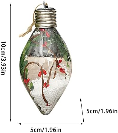 Creativo de Natal novo LED transparente Bola de Natal Árvore de Natal pendurada Bola de ponta dupla emissora, decorações