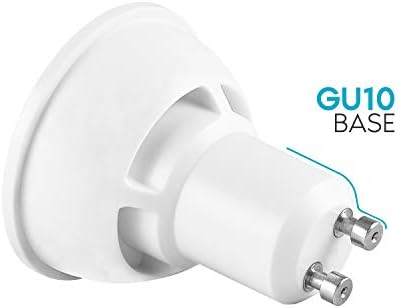 Luxrite mr16 gu10 lâmpadas LEDs LED diminuídas, 50W Halogen equivalente, 3000k Branco macio, 500 lúmens, lâmpada de 120V Spotlight LED GU10, acessório fechado, perfeito para paisagem ou iluminação doméstica