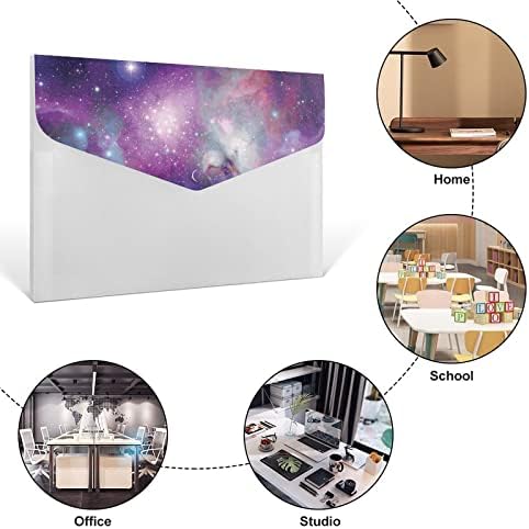 Espaço externo Galaxy Universo 6-Pocket File Pasta Plástico Importan Document Paper Organizer Rótulos Pastas de acordeão