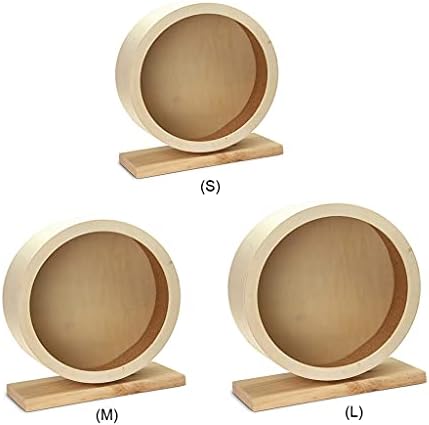 Scdcww hamster roller wood madeira silenciosa brinquedo de brinquedo de porquinho gerbi gaiola rotativa camundongos chinchilas hamster