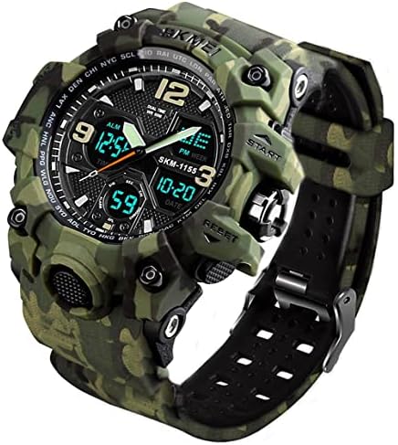 MJSCPHBJK Sports analógicos masculinos assistir Military Watch Outdoor Led StopWatch Digital Electronic Electronic Watch Dual