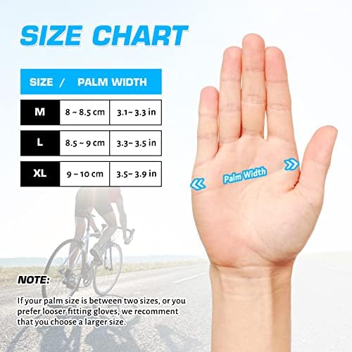 Yovohari Luvas de bicicleta de ciclismo para homens Mulheres meio dedos luvas de bicicleta anti-deslizamento de choques para treinamento