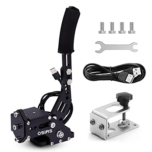 OSIAS 64BIT PC USB Handbrake ， SIM Handbrake com grampo para jogos de corrida Logitech T500 G25/G27/G29 T500 T300 FANTECOSW Rally Dirt Rally ， Dirt Rally 2/4, LFS, Projeto Cars 2/3, Corsa Forza Horizon 4/5