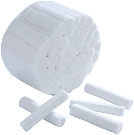 100 rolos de algodão de contagem 2 Médio 1,5 de gaze dental rolos de algodão não esteril
