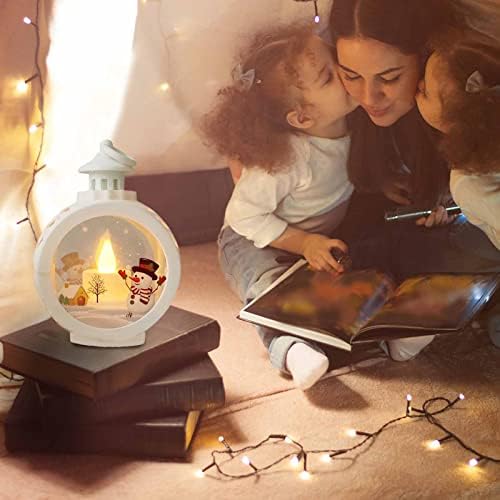 Decorações de luz de velas LED redondas para Natal de Natal ao ar livre Lâmpada pendurada por portátil Ornamentos portáteis de