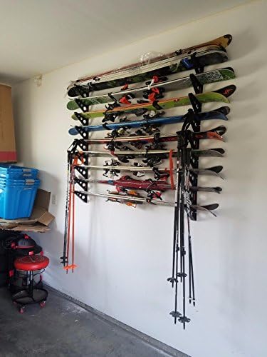 Rack de armazenamento de esqui Storeyourboard, rack de parede horizontal