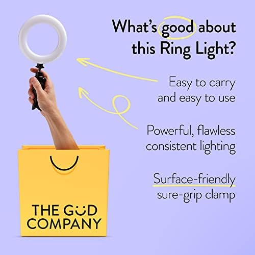 The Güd Company: a luz de anel portátil perfeita de 5 polegadas com suporte, foto premium e iluminação de vídeo, 5 modos de