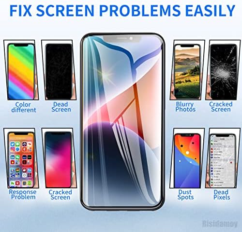 Para o iPhone XR Screen Substacting 6.1 ”com o kit de sensor de proximidade do alto -falante ouvido, Digitador de toque 3D Digitador de toque LCD Ferramentas de fixação completa Ferramentas de parafuso magnético Reparação do fone de ouvido dianteiro A1984, A2105, A2106, A2108