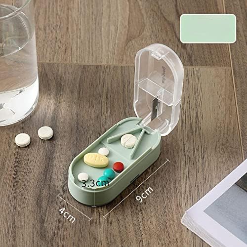 Medicine Cutter Tablet divisor Quick Tablet Partição Caixa Medicina Conveniente Caixa de Armazenamento de Medicina Medicina Conveniente Verde