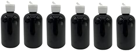 Fazendas naturais 4 oz Black Boston BPA Garrafas grátis - 6 pacote de contêineres vazios recarregáveis ​​- Produtos de limpeza