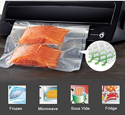 Belray Vacuum Sealer Bags Rolls 5 pacote 8 ”x16'4 Para economizar alimentos, armazenamento de alimentos, BPA grátis, grau