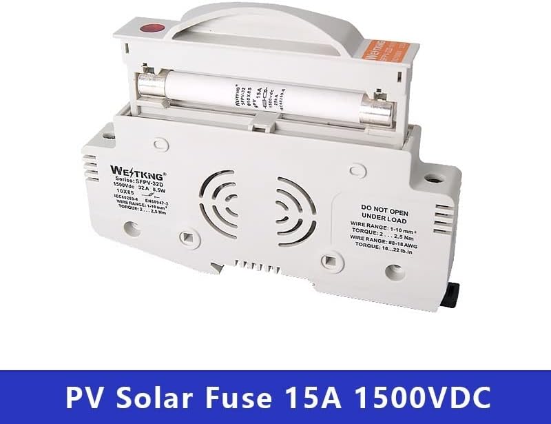 Basni 5pcs PV Fusível solar 1500VDC Limite de corrente de alta pressão para o sistema fotovoltaico combinador caixa 10x85mm Proteção