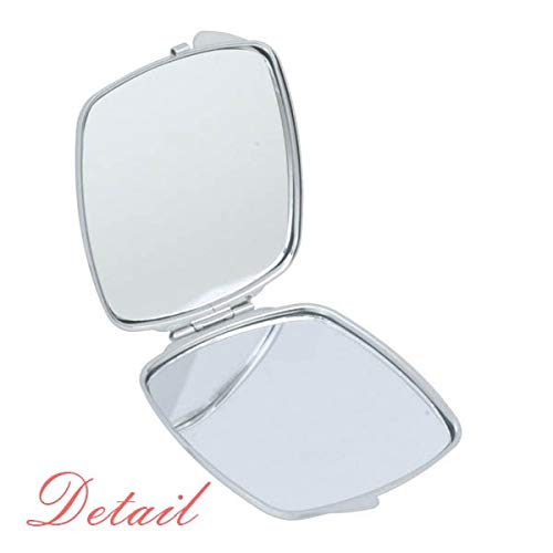 Palavras on -line chinesas mostram que um falha no espelho portátil compacta maquiagem de bolso de dupla face de vidro