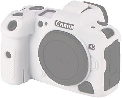 Caixa da câmera de capuz fácil para Canon EOS R5, textura anti-deslizamento, Snug Fit Soft Silicone Rubber Protetive Capa Protector